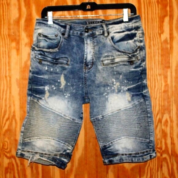 🔥 Decibel Biker Moto Denim Shorts – Size 34 - Picture 10 of 10